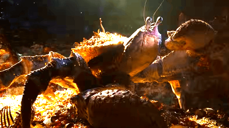 Tamatoa & Moana in Moana.