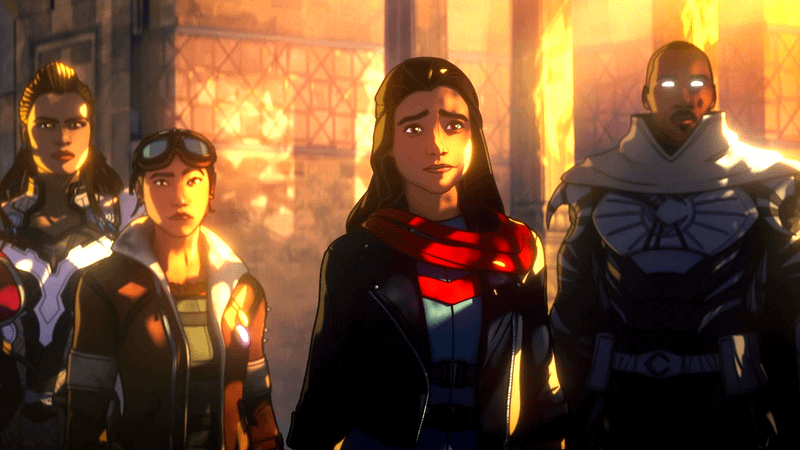 Valkyrie, Katy, Ms. Marvel, and Blade Knight in Marvel Zombies