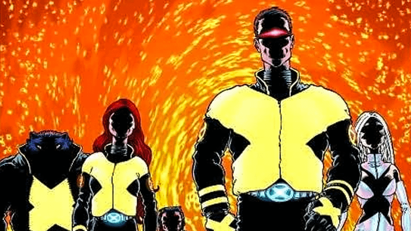 X-Men Cyclops, Jean Grey, New X-Men look.