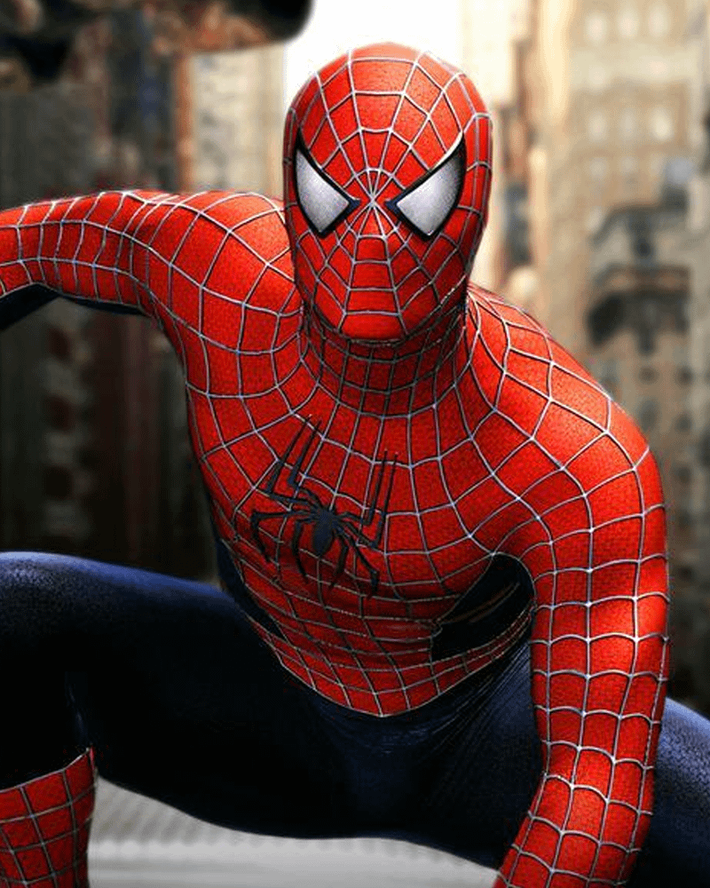 Tobey Maguire as Spider-Man.