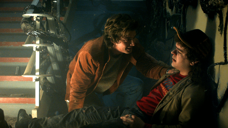 Joe Keery as Steve Harrington & Gaten Matarazzo as Dustin in Stranger Things Season 5