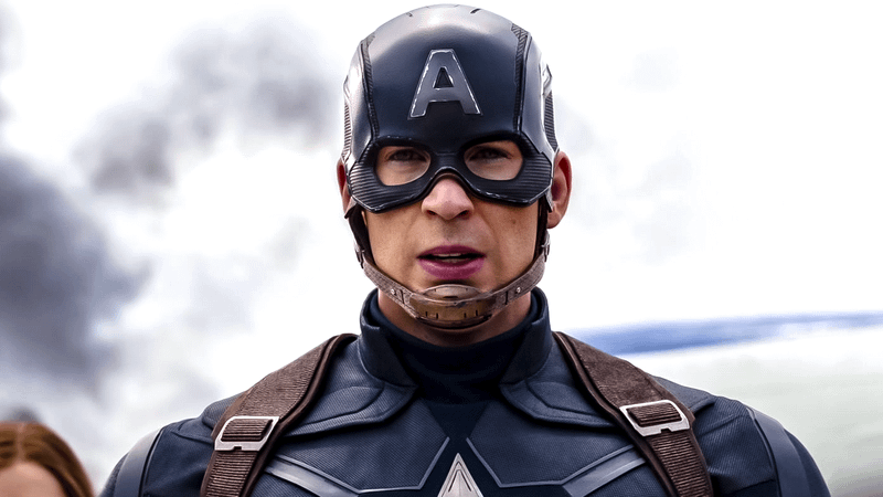 Chris Evans as Steve Rogers in Captain America: Civil War.