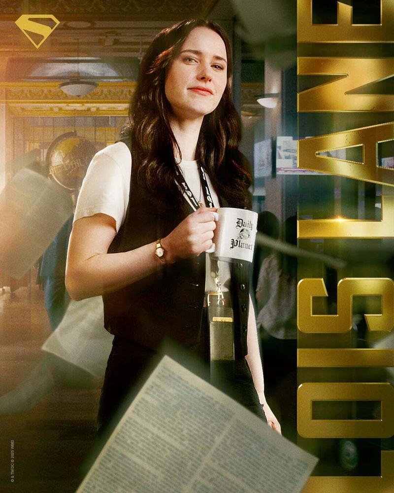 Rachel Brosnahan as Lois Lane in Superman.