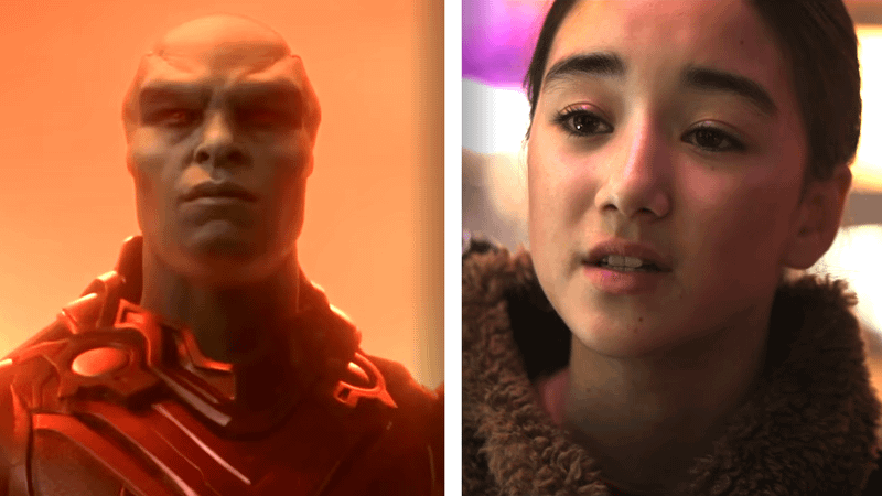 David Harewood as Martian Manhunter in The CW's Supergirl, Eve Ridley as Ruthye Marye Knoll in Supergirl movie