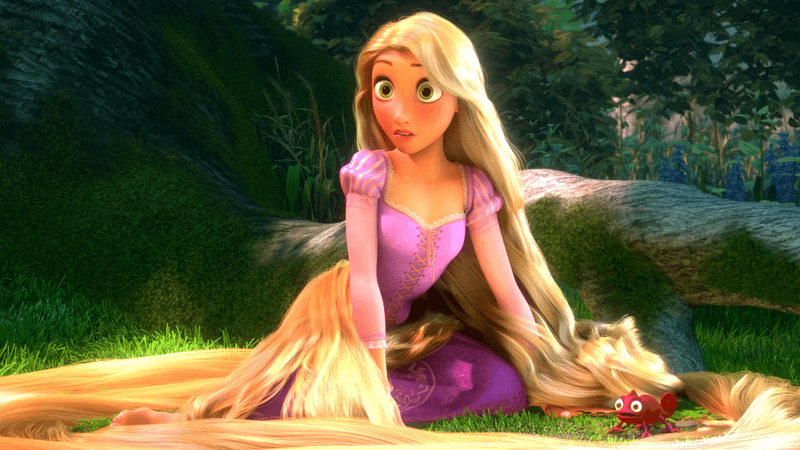 Rapunzel in Tangled.