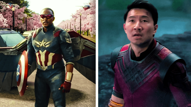 Anthony Mackie as Captain America in 'Captain America: Brave New World,' Simu Liu as Shang-Chi in 'Shang-Chi and the Legend of the Ten Rings.'