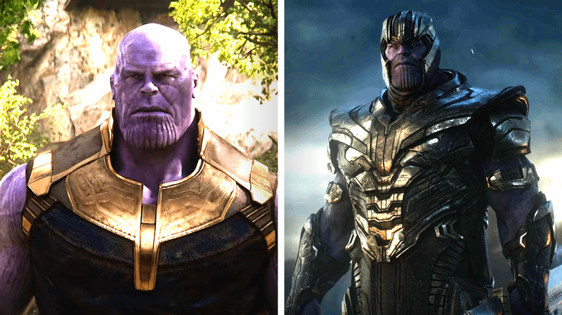 Thanos in Avengers: Infinity War & Avengers: Endgame.