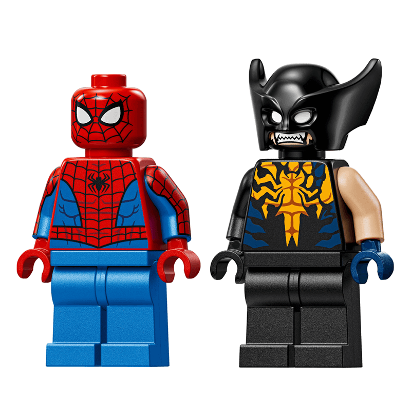 Spider-Man and Venomized Wolverine.