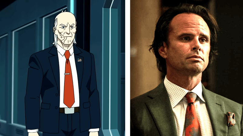 Walton Goggins as Cecil in Invincible and Sonny Burch in Ant-Man and the Wasp.