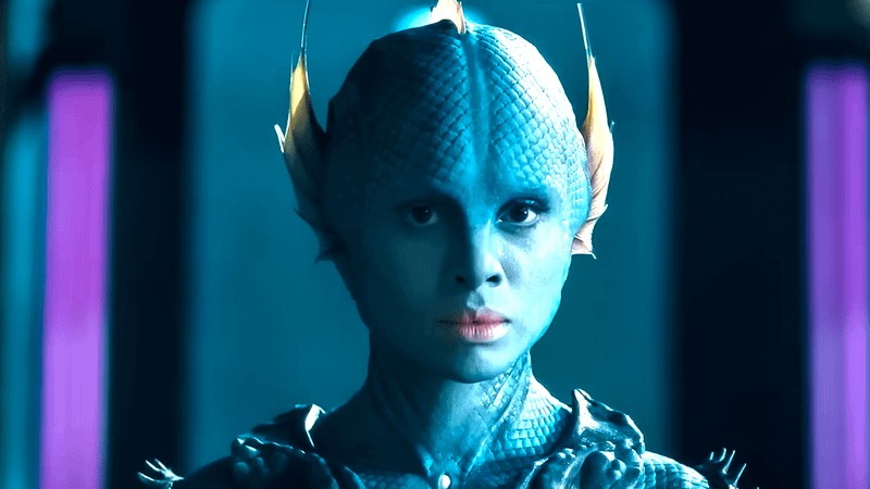 A fish alien in The War Between the Land and the Sea