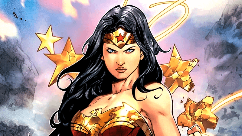 Wonder Woman with stars. 