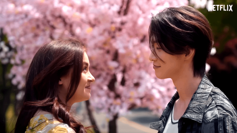 Anna Cathcart as Kitty & Sang Heon Lee as Min-Ho in XO Kitty Season 3.