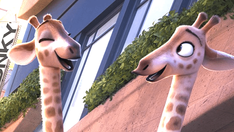 Two giraffes from Zootopia