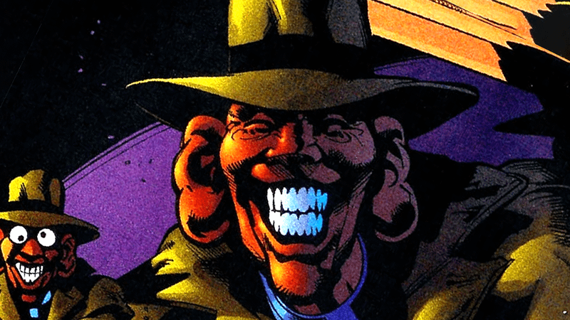 Achebe grinning in Marvel.