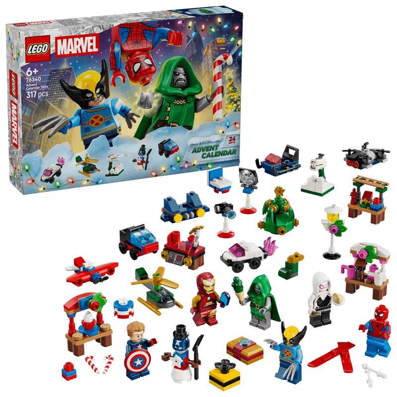 Marvel Advent Calendar spotlight numerous MCU characters.