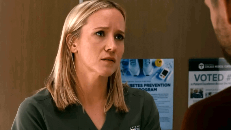 Jessy Schram as Hannah Asher in Chicago Med.