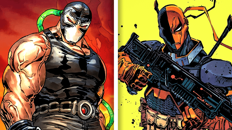 Bane & Deathstroke in DC Comics.