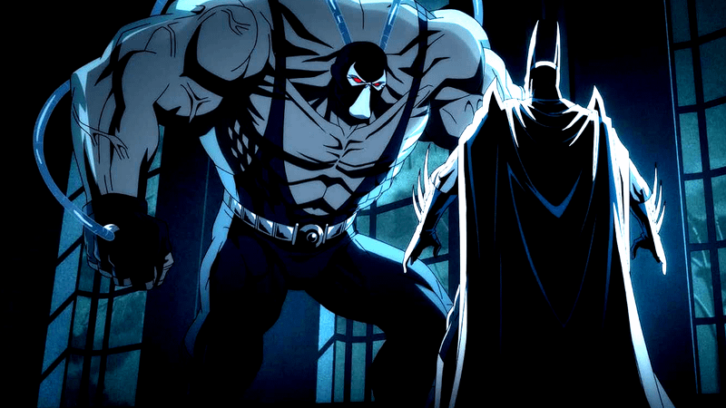 Bane vs. Batman in Batman: Knightfall Part 1.