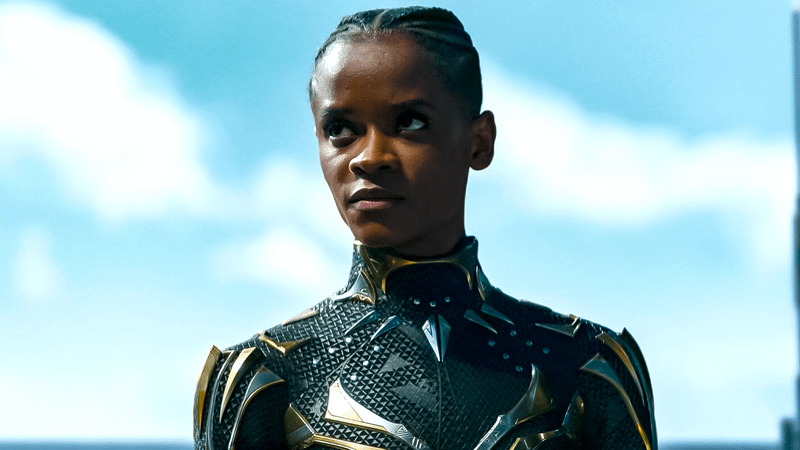Letitia Wright’s Shuri as Black Panther.