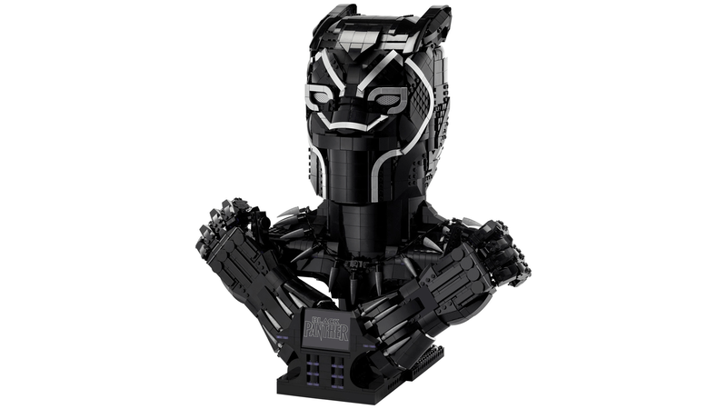 Black Panther bust LEGO set.