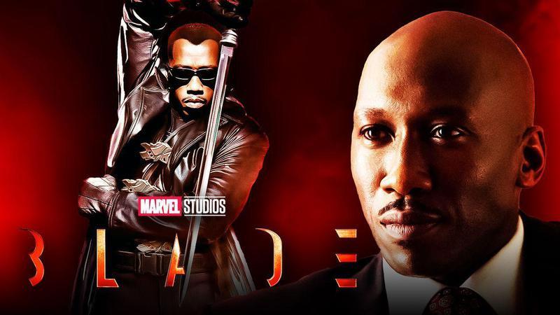Wesley Snipes as Blade, Mahershala Ali, 'Blade' title card.