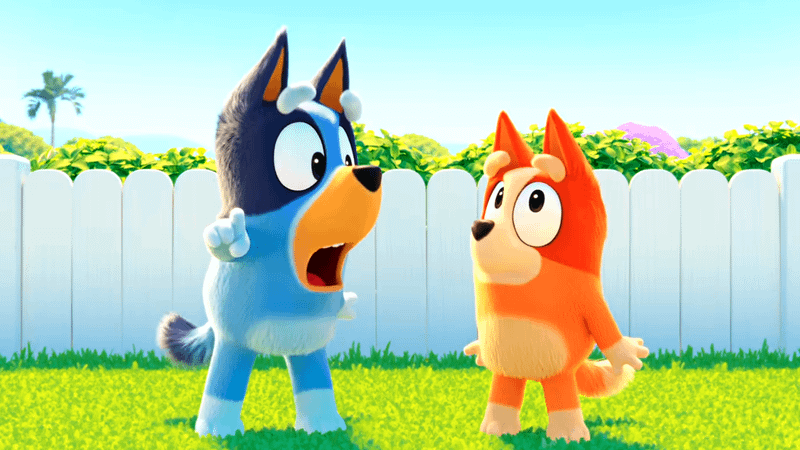 3D animation from The Bluey Movie.
