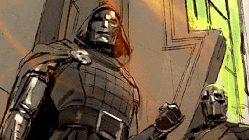 Doctor Doom and Boris in Avengers: Doomsday art.