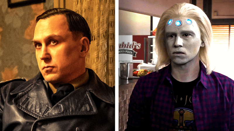 Lars Eidinger as Gottfried in 'Irma Vep,' Jesse Rapp as Brainiac-5 in 'Supergirl.'