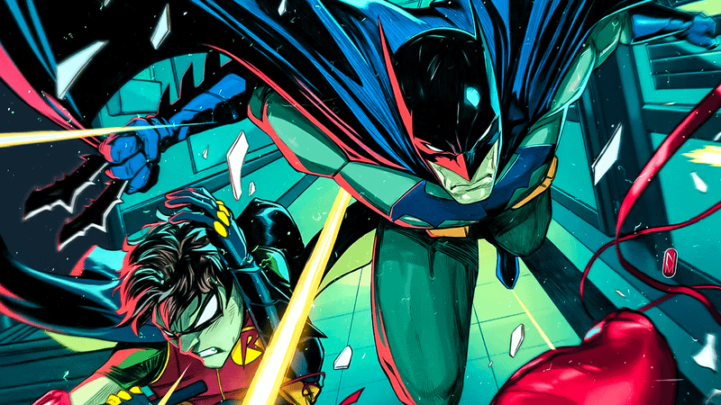 Batman and Robin in action together.