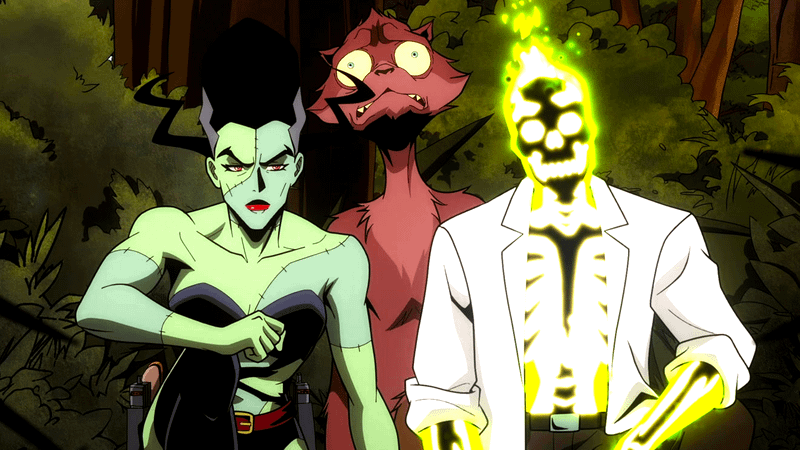 The Bride, Weasel, and Doctor Phosphorus from Creature Commandos