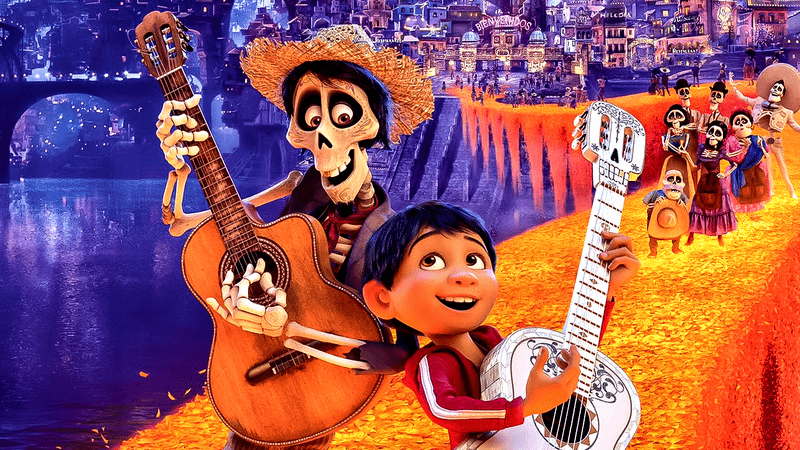 Papá Héctor and Miguel in Coco.