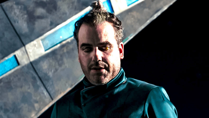 Daniel Ings portraying the Kree advisor character Ty-Rone.