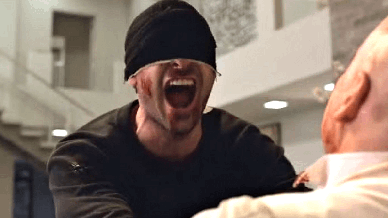 Daredevil screaming in Daredevil Season 3 finale.