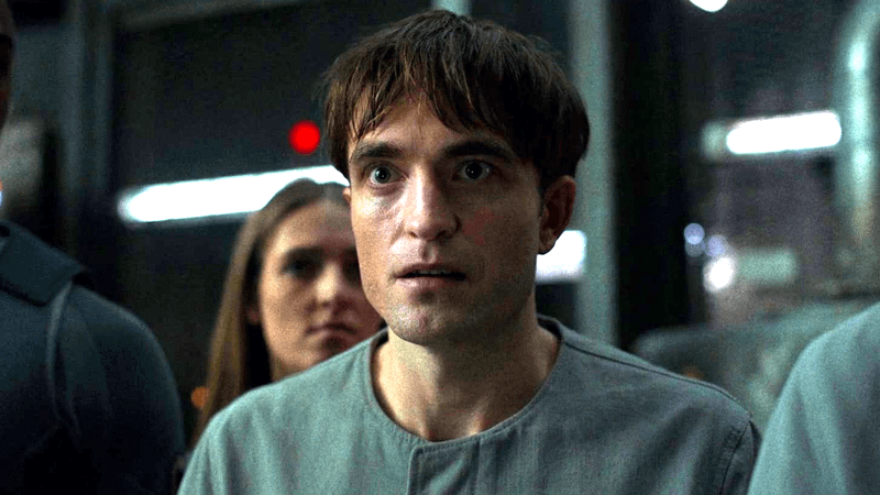 Robert Pattinson as Mickey in a grey tunic in Dune Part 3