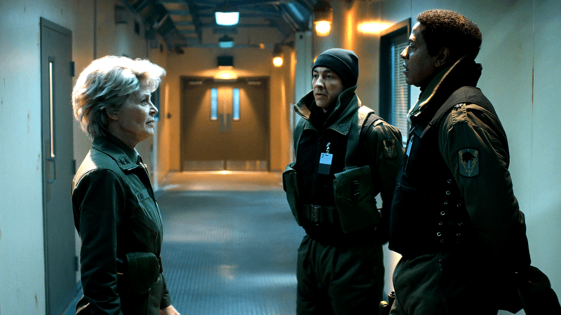 Linda Hamilton as Dr. Kay in Stranger Things Season 5, Episode 4