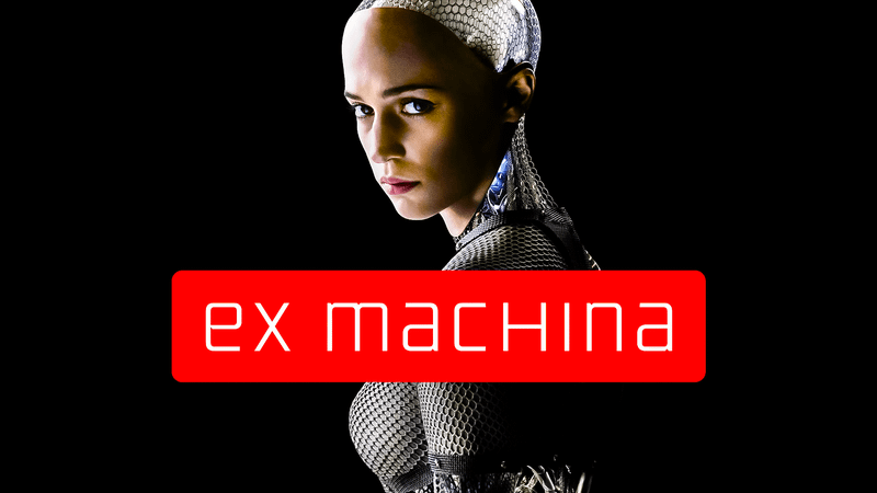 Alicia Vikander in Ex Machina key art.