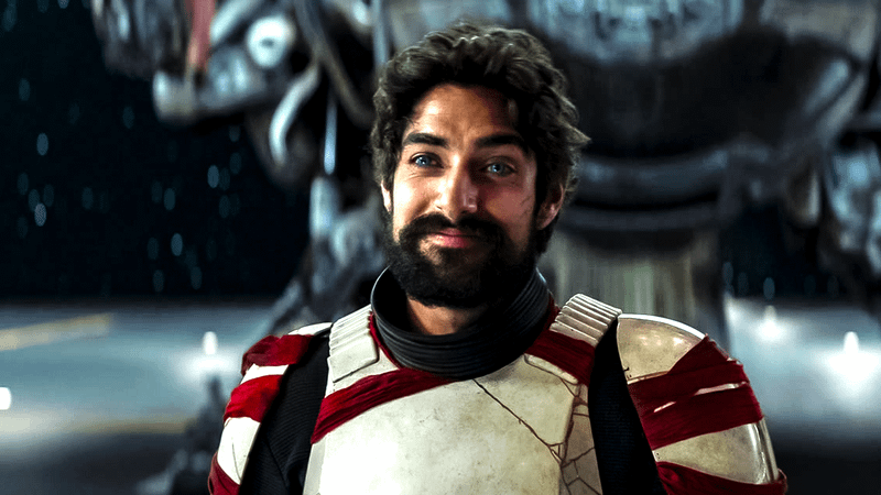 Eman Esfandi as Ezra Bridger in 'Ahsoka.'