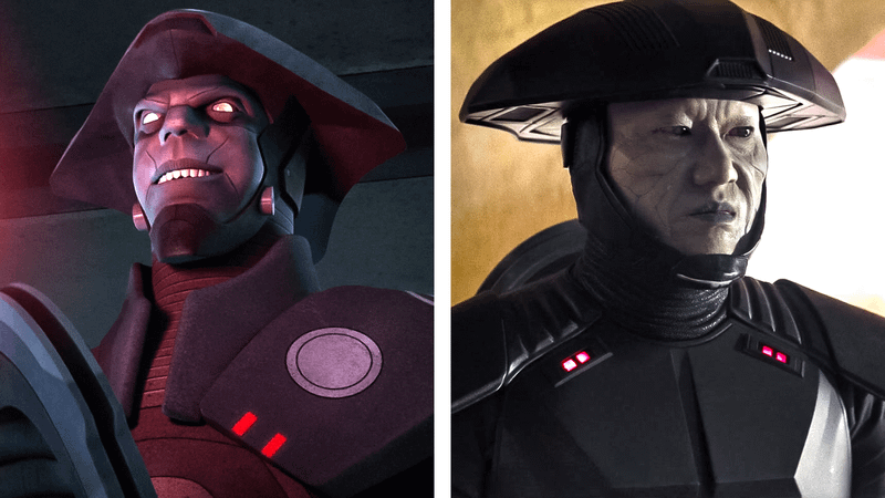 The Fifth Brother in Star Wars Rebels and Obi-Wan Kenobi.