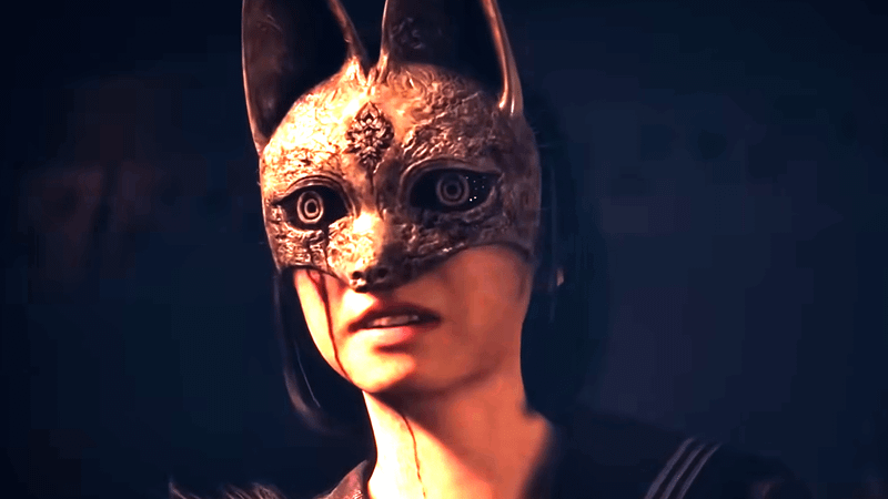 Hinako in a fox mask in Silent Hill F