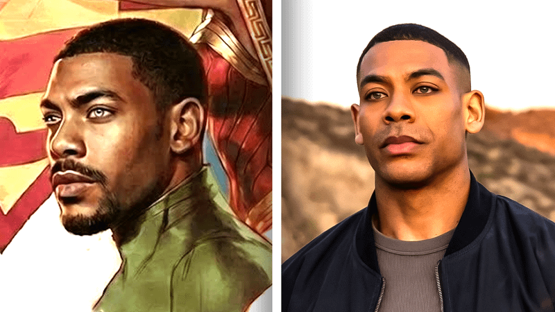 Aaron Pierre as Green Lantern/John Stewart in Lanterns and Justice League fan art.