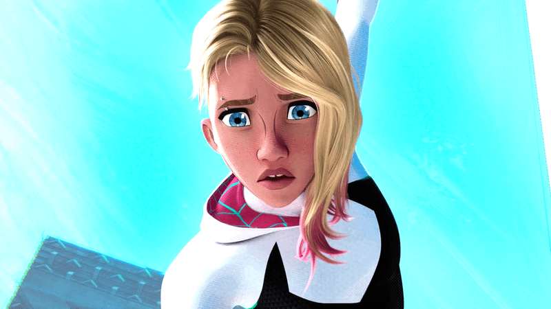 Gwen Stacy with a worried look on her face.