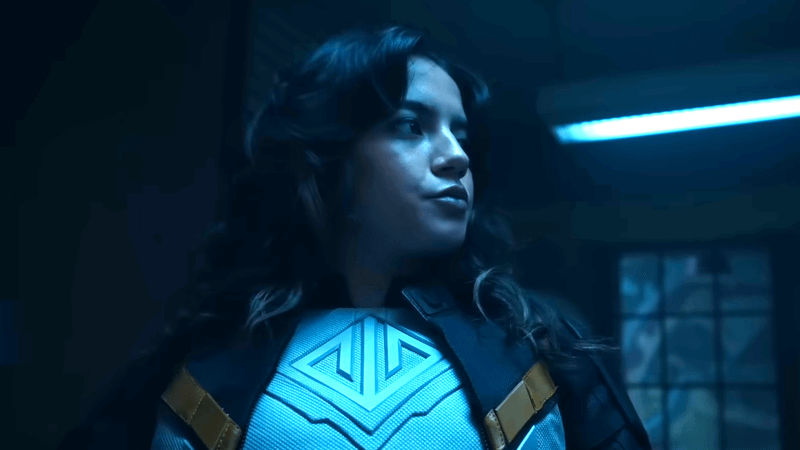 Isabela Merced as Hawkgirl in Peacemaker Season 2.
