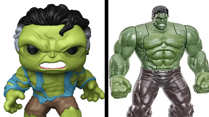 Savage Hulk Funko figure from Spider-Man Brand New Day with Hasbro Hulk figure.