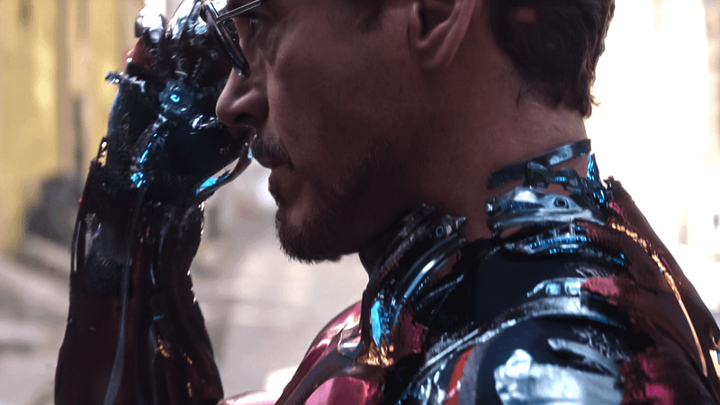 Tony Stark in Infinity War.