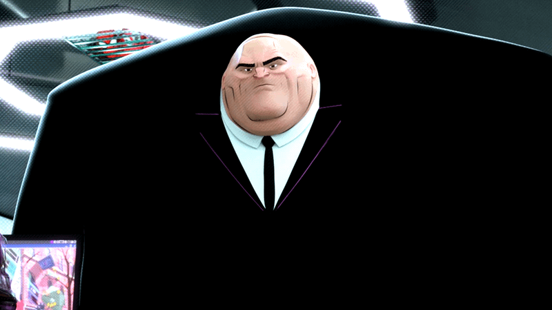 Kingpin looking angry in Spider-Man: Into the Spider-Verse.