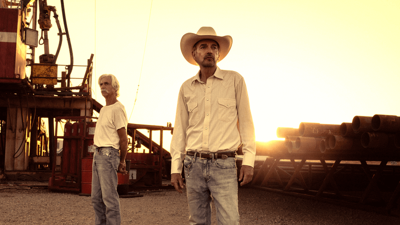 Sam Elliott as T.L. Norris & Billy Bob Thornton as Tommy Norris in Landman Season 2, Episode 10