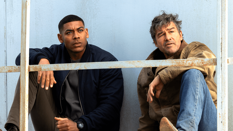 Kyle Chandler in the role of Hal Jordan and Aaron Pierre as new recruit John Stewart.