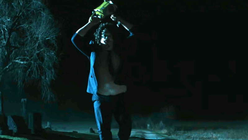 Brock Powell as Leatherface in Monster: The Ed Gein Story