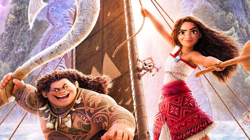 Maui and Moana in poster for 'Moana 2.'