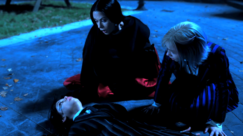 Wednesday, Morticia, & Enid in The Addams Family